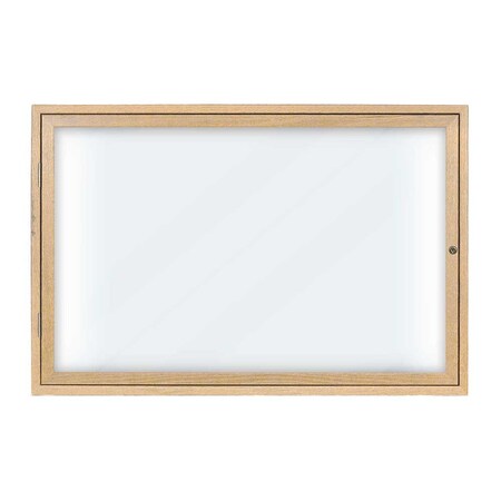 United Visual Products Sliding Door Indoor Enclosed Corkboard, 6 UV9026ACS-BLACK-MEDGRY